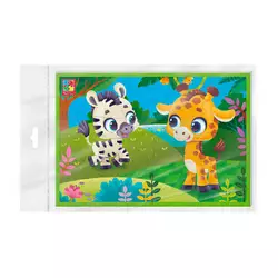 гр М’які пазли "Зебра та жираф" A5 VT1104-21 (50) "Vladi Toys", 12 елементів, у пакеті гр М’які пазли "Зебра та жираф" A5 VT1104-21 (50) "Vladi Toys", 12 елементів, у пакеті