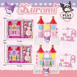 Замок JX 731 KE (48/2) 2 види, висота 24см, герой, трюмо, 3 стільчики, парасоля, пуфик, парканчик, в коробці Замок JX 731 KE (48/2) 2 види, висота 24см, герой, трюмо, 3 стільчики, парасоля, пуфик, парканчик, в коробці