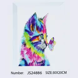 Алмазна мозаїка JS 24886 (50) "TK Group", 20х30 см, "Кошеня", в коробці Алмазна мозаїка JS 24886 (50) "TK Group", 20х30 см, "Кошеня", в коробці