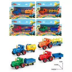 Трактор з причепом 11946 (288/2) "Синій Трактор", 1шт в коробці, 4 кольори, металопластик, ВИДАЄТЬСЯ МІКС Трактор з причепом 11946 (288/2) "Синій Трактор", 1шт в коробці, 4 кольори, металопластик, ВИДАЄТЬСЯ МІКС