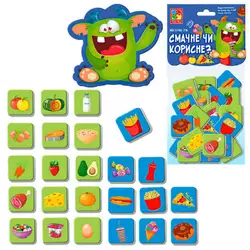 гр Гра магнітна "Смачне та корисне" (укр) VT 5900-06 (5)  "Vladi Toys", 24 магніти, у пакеті гр Гра магнітна "Смачне та корисне" (укр) VT 5900-06 (5)  "Vladi Toys", 24 магніти, у пакеті