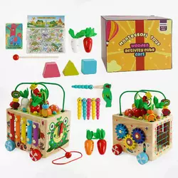 Ігровий центр С 68358 (16) дерев’яний, каталка, годинник, ксилофон, сортер, шестерні, морквяні грядки, черв’ячки, пальчиковий лабіринт, в коробці Ігровий центр С 68358 (16) дерев’яний, каталка, годинник, ксилофон, сортер, шестерні, морквяні грядки, черв’ячки, пальчиковий лабіринт, в коробці