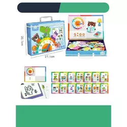 Дерев`яна магнітна дошка С 74458 (36) “Тварини”, 12 карток із завданнями, дошка пиши-стирай, в коробці Дерев`яна магнітна дошка С 74458 (36) “Тварини”, 12 карток із завданнями, дошка пиши-стирай, в коробці