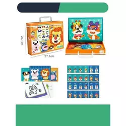 Дерев`яна магнітна дошка С 74456 (36) “Тварини”, картки із завданнями, дошка пиши-стирай, в коробці Дерев`яна магнітна дошка С 74456 (36) “Тварини”, картки із завданнями, дошка пиши-стирай, в коробці