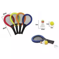 Ракетки 201 (60) 4 кольори, 2 ракетки, пластиковий каркас, текстильна сітка, м’яка ручка, волан, м`яч, в сітці, ВИДАЄТЬСЯ ТІЛЬКИ МІКС ВИДІВ Ракетки 201 (60) 4 кольори, 2 ракетки, пластиковий каркас, текстильна сітка, м’яка ручка, волан, м`яч, в сітці, ВИДАЄТЬСЯ ТІЛЬКИ МІКС ВИДІВ
