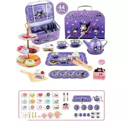 Набір посуду 966 B 52 (48/2) чайник, чашки, тарілки, таця, муляжі продуктів, у валізі Набір посуду 966 B 52 (48/2) чайник, чашки, тарілки, таця, муляжі продуктів, у валізі