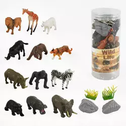 Набір тварин A 968-1 (72/2) 16 елементів, в тубі Набір тварин A 968-1 (72/2) 16 елементів, в тубі