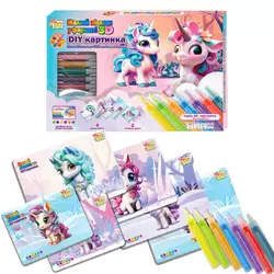 гр Малюй піском 44074 (24) "4FUN Game Club", 6 карток, 6 кольорів піску, щітка, в коробці гр Малюй піском 44074 (24) "4FUN Game Club", 6 карток, 6 кольорів піску, щітка, в коробці