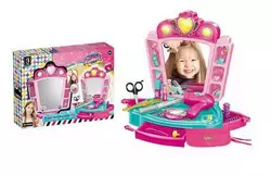 Трюмо YK 6646 (12) на батарейках, звук, підсвітка, фен, бігуді, гребінець, ножиці, в коробці Трюмо YK 6646 (12) на батарейках, звук, підсвітка, фен, бігуді, гребінець, ножиці, в коробці