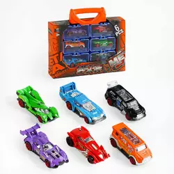 Набір машин 3101-3 (72/2), 6 металопластикових машин, окремі контейнери, в коробці Набір машин 3101-3 (72/2), 6 металопластикових машин, окремі контейнери, в коробці