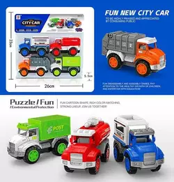 Набір машин 654 A (72/2) інерція, 4 штуки в пакеті Набір машин 654 A (72/2) інерція, 4 штуки в пакеті