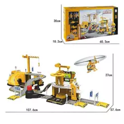 Трек 660 A-198 (6)  93 деталі, запускач для машинок, металопластикові машинки, фігурки будівельників, наліпки в коробці Трек 660 A-198 (6)  93 деталі, запускач для машинок, металопластикові машинки, фігурки будівельників, наліпки в коробці