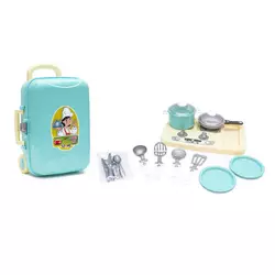 гр Кухня похідна 121 в.2 (8) "Orion", БІРЮЗОВИЙ, варочная поверхность, посуда, в чемодане гр Кухня похідна 121 в.2 (8) "Orion", БІРЮЗОВИЙ, варочная поверхность, посуда, в чемодане