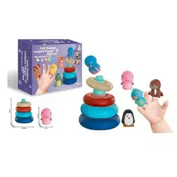 Пірамідка 1271 (48) розбірна, 4 кільця, 5 фігурок тварин, в коробці Пірамідка 1271 (48) розбірна, 4 кільця, 5 фігурок тварин, в коробці