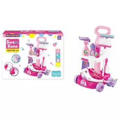 Набір для прибирання A 5928 (8)  пилосос на батарейках, підсвічування, імітація справжнього інструменту, візочок, відро, швабра, аксесуари, в коробці Набір для прибирання A 5928 (8)  пилосос на батарейках, підсвічування, імітація справжнього інструменту, візочок, відро, швабра, аксесуари, в коробці