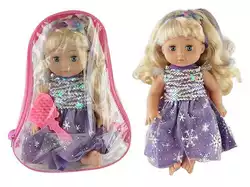 Кукла YL 1711 K-G (36) расческа, 36 см, в рюкзаке
