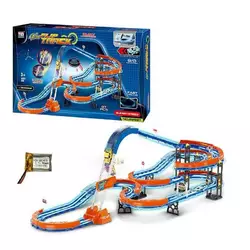 Трек 89997 (18) 87 елементів, машинка із вбудованим акумулятором, підсвічування, світиться у темряві, трюки, муляжі оточення, в коробці Трек 89997 (18) 87 елементів, машинка із вбудованим акумулятором, підсвічування, світиться у темряві, трюки, муляжі оточення, в коробці