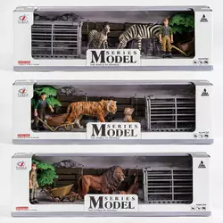 Набор животных Q 9899 D 1 (24/2) “Зоопарк”, 3 вида, 8 элементов, фигурка человека, 2 животных, в коробке Набор животных Q 9899 D 1 (24/2) “Зоопарк”, 3 вида, 8 элементов, фигурка человека, 2 животных, в коробке