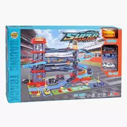 Трек MH 164 (16/2) звук, підсвічування, механічний підйомник, 4 рівні, 3 металопластикові машинки, килимок, аксесуари, в коробці Трек MH 164 (16/2) звук, підсвічування, механічний підйомник, 4 рівні, 3 металопластикові машинки, килимок, аксесуари, в коробці