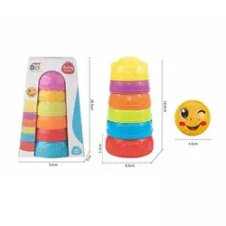 Пірамідка 618-125 (96/2) “Ведмедик”, 6 елементів, м’ячик з дзвіночком, в коробці Пірамідка 618-125 (96/2) “Ведмедик”, 6 елементів, м’ячик з дзвіночком, в коробці