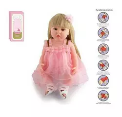 Лялька AFD 8866-10 S (12) висота: 52 см, функціональна, гумова, звуки, прошите волосся, аксесуари, в коробці Лялька AFD 8866-10 S (12) висота: 52 см, функціональна, гумова, звуки, прошите волосся, аксесуари, в коробці