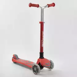 Самокат трехколесный Y-00325 (4) Best Scooter, КРАСНЫЙ, складной алюминиевый руль, 4 колеса PU со светом, d=12 см Самокат трехколесный Y-00325 (4) Best Scooter, КРАСНЫЙ, складной алюминиевый руль, 4 колеса PU со светом, d=12 см