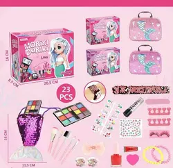Набір косметики 40012 (60/2) 2 види, тіні, помада, лак для нігтів, накладні вії, накладні нігті, 3 браслети, заколка, сумочка, валіза, в коробці Набір косметики 40012 (60/2) 2 види, тіні, помада, лак для нігтів, накладні вії, накладні нігті, 3 браслети, заколка, сумочка, валіза, в коробці