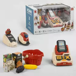Касовий апарат 668-92 (12) на батарейках, підсвічування, звук, 24 предмети, сканер, термінал, продукти, в коробці Касовий апарат 668-92 (12) на батарейках, підсвічування, звук, 24 предмети, сканер, термінал, продукти, в коробці