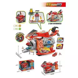 Трек SK 120 X (12) 3 рівні, 4 машинки, звуки, підсвічування, рухливі елементи, муляжі оточення, наліпки, в коробці Трек SK 120 X (12) 3 рівні, 4 машинки, звуки, підсвічування, рухливі елементи, муляжі оточення, наліпки, в коробці