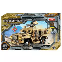 Конструктор “Військова техніка” 32921 (18) "Teko", 424 деталі, військовий автомобіль “HMMWV M1114”, рухомі елементи, в коробці Конструктор “Військова техніка” 32921 (18) "Teko", 424 деталі, військовий автомобіль “HMMWV M1114”, рухомі елементи, в коробці