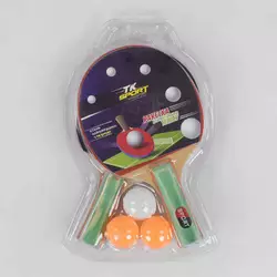 Набір ракеток для пінг-понгу С 34429 (50) "TK Sport" 2 ракетки + 3 м`ячі, в слюді Набір ракеток для пінг-понгу С 34429 (50) "TK Sport" 2 ракетки + 3 м`ячі, в слюді