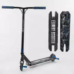 Самокат трюковый Best Scooter BS-77566 (4) HIC-система, ПЕГИ, алюминиевый диск и дека с ПРИНТОМ, колёса PU, d=110мм, ширина руля - 60 см, в коробке Самокат трюковый Best Scooter BS-77566 (4) HIC-система, ПЕГИ, алюминиевый диск и дека с ПРИНТОМ, колёса PU, d=110мм, ширина руля - 60 см, в коробке
