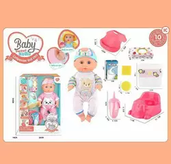 Пупс ZF 168-15 (24) 2 види, звук, висота 30 см, ходить в туалет, аксесуари, в коробці Пупс ZF 168-15 (24) 2 види, звук, висота 30 см, ходить в туалет, аксесуари, в коробці