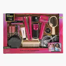 Набір перукаря 626025 (18) 16 аксесуарів, світло, звук, стайлер, фен видуває повітря, 2 насадки, 2 бігуді, 2 заколки, гребінець, люстерко, у коробці Набір перукаря 626025 (18) 16 аксесуарів, світло, звук, стайлер, фен видуває повітря, 2 насадки, 2 бігуді, 2 заколки, гребінець, люстерко, у коробці