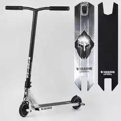 Самокат трюковый Т-30401 Best Scooter (4) "Warrior", HIC-система, ПЕГИ, алюминиевый диск и дека, колёса PU, d=120мм, ширина руля 58 см Самокат трюковый Т-30401 Best Scooter (4) "Warrior", HIC-система, ПЕГИ, алюминиевый диск и дека, колёса PU, d=120мм, ширина руля 58 см