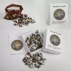 Пазлы деревянные К 5092 / B 36712 (100) "Знаки зодиака", деревянные, фигурные, формат А4, в коробке Пазлы деревянные К 5092 / B 36712 (100) "Знаки зодиака", деревянные, фигурные, формат А4, в коробке