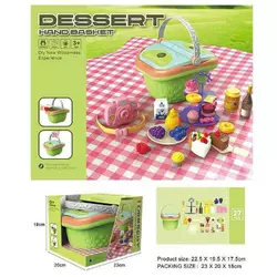 Набір продуктів 20 V 02 (32/2) 27 елементів, кошик з ручкою, наліпки, в коробці Набір продуктів 20 V 02 (32/2) 27 елементів, кошик з ручкою, наліпки, в коробці