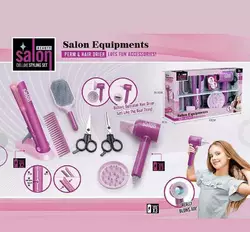 Набір перукаря YLQ 090 (24/2) стайлер, звук, підсвітка, 2 щітки для волосся, фен та 2 насадки, ножиці,  в коробці Набір перукаря YLQ 090 (24/2) стайлер, звук, підсвітка, 2 щітки для волосся, фен та 2 насадки, ножиці,  в коробці