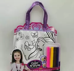 Сумка-розмальовка 613-1 (144/2) текстильна, 4 мініфломастери, застібається на блискавку, на листі Сумка-розмальовка 613-1 (144/2) текстильна, 4 мініфломастери, застібається на блискавку, на листі