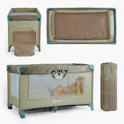 Ліжечко-манеж Toti T-07710 (1) колір коричневий, розмір 126x65x75 см, в коробці Ліжечко-манеж Toti T-07710 (1) колір коричневий, розмір 126x65x75 см, в коробці