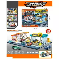 Парковка MH 180 (24/2) 3 в 1, 54 елементи, наліпки, 2 машинки, механічний запускач, в коробці Парковка MH 180 (24/2) 3 в 1, 54 елементи, наліпки, 2 машинки, механічний запускач, в коробці