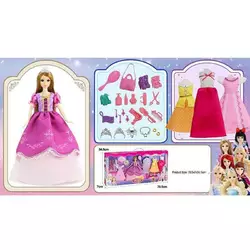 Лялька з аксесуарами 91061 A (18) висота 30 см, діадеми, сережки, намиста, сумочка, гребінець, сукні, туфлі, в коробці Лялька з аксесуарами 91061 A (18) висота 30 см, діадеми, сережки, намиста, сумочка, гребінець, сукні, туфлі, в коробці