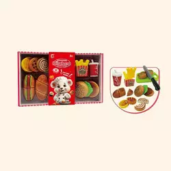 Продукти на ліпучці 1296 A (60/2) 9 елементів, ніж, дошка, в коробці Продукти на ліпучці 1296 A (60/2) 9 елементів, ніж, дошка, в коробці