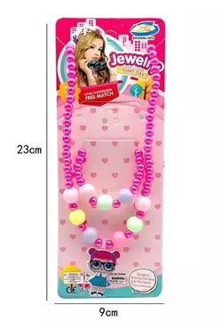 Набір прикрас F 2-39 (960/2) намисто, браслет, у пакеті Набір прикрас F 2-39 (960/2) намисто, браслет, у пакеті