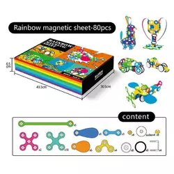 Магнітний конструктор XC-D 17 (18/2) 80 деталей, в коробці Магнітний конструктор XC-D 17 (18/2) 80 деталей, в коробці