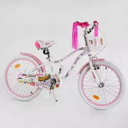 Велосипед 20" дюймов 2-х кол. "CORSO Sweety" SW-20450 / 204507 (1) ГОЛУБОЙ, алюминиевая рама 11’’, ручной тормоз, украшения, собран на 75