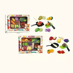 Продукти на липучці 1291 AB (36) 2 види, 10 елементів, ніж, дошка, пательня, в коробці Продукти на липучці 1291 AB (36) 2 види, 10 елементів, ніж, дошка, пательня, в коробці