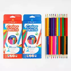 Олівці C 61923 (240) 2 види, 12 штук в упаковці, подвійні, 24 кольори, в коробці Олівці C 61923 (240) 2 види, 12 штук в упаковці, подвійні, 24 кольори, в коробці