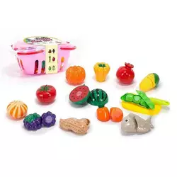 Набір продуктів BC 8011 (64/2) продукти на липучках, посудка, в кошику Набір продуктів BC 8011 (64/2) продукти на липучках, посудка, в кошику