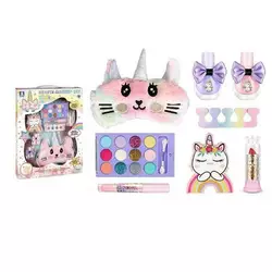 Набір косметики ZR 17 C (48) тіні, глітер, помада, блиск для губ, аксесуари для манікюру, лак, масочка для сну, в коробці Набір косметики ZR 17 C (48) тіні, глітер, помада, блиск для губ, аксесуари для манікюру, лак, масочка для сну, в коробці